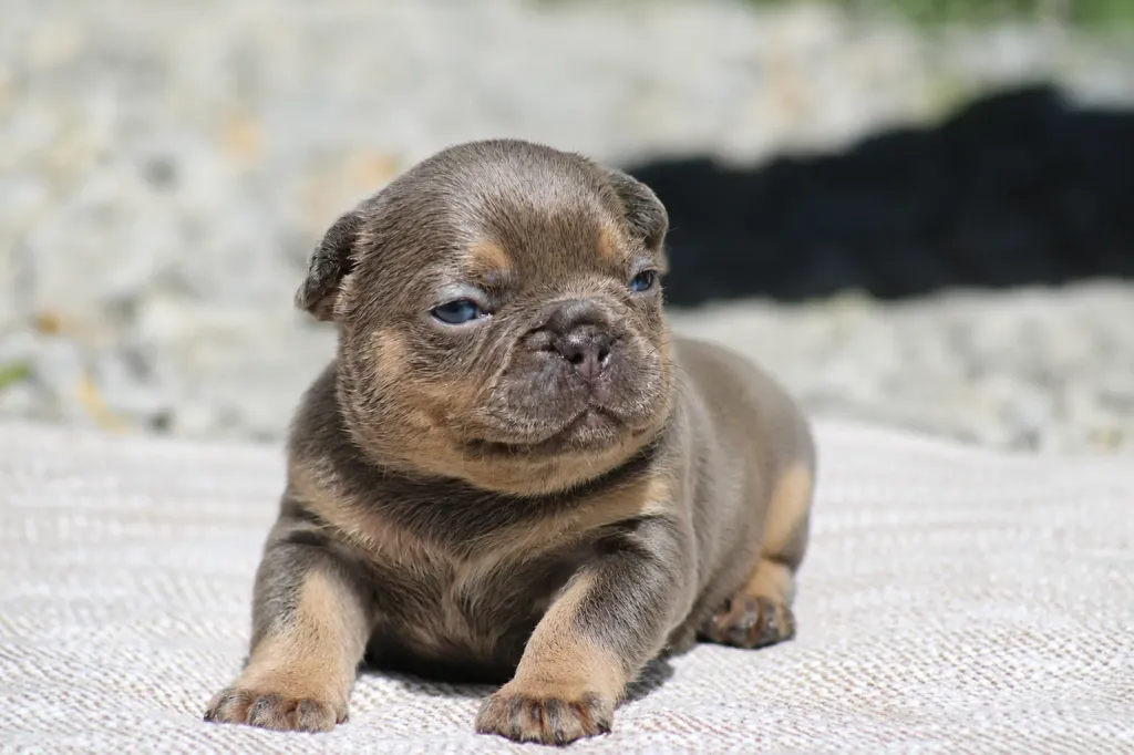 chiot femelle bouledogue français exotique bleu cherry tan