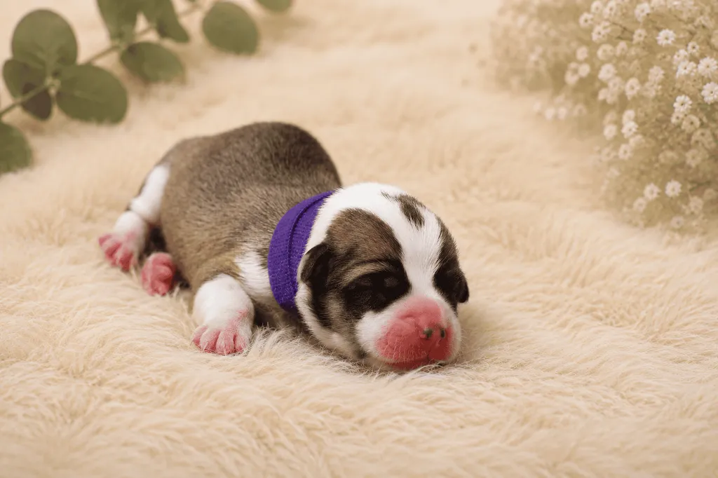 femelle welsh corgi pembroke couleur rouge et blanc
