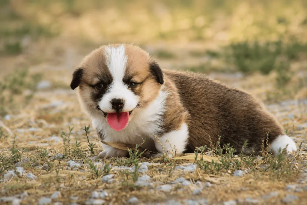 femelle welsh corgi pembroke couleur rouge et blanc